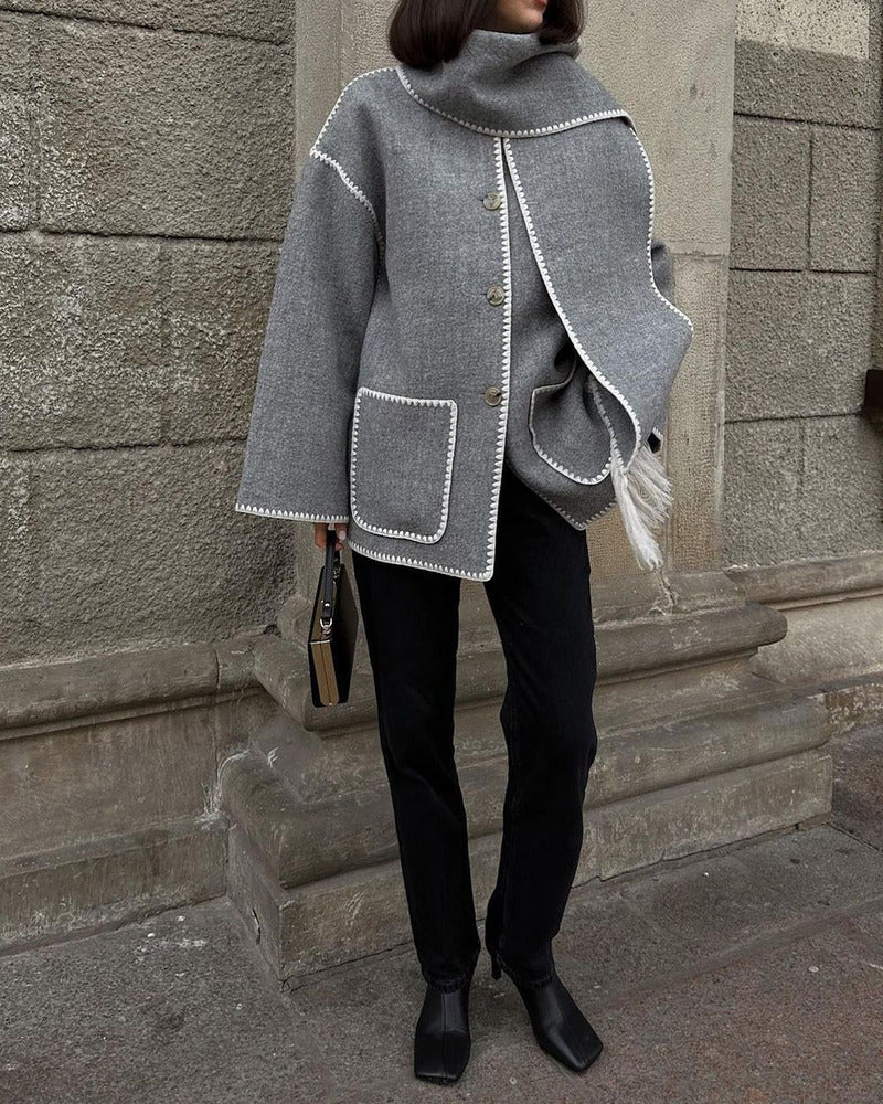 Drune | Hepburn-Stil Wollcape Mantel