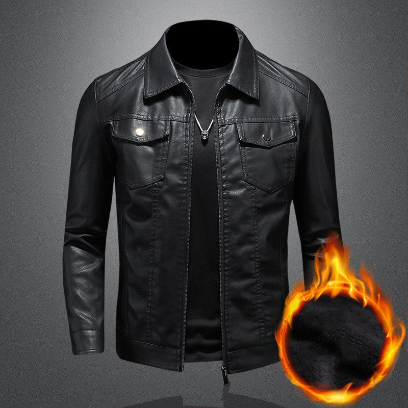 Drune | Herren-Lederjacke im Vintage-Stil
