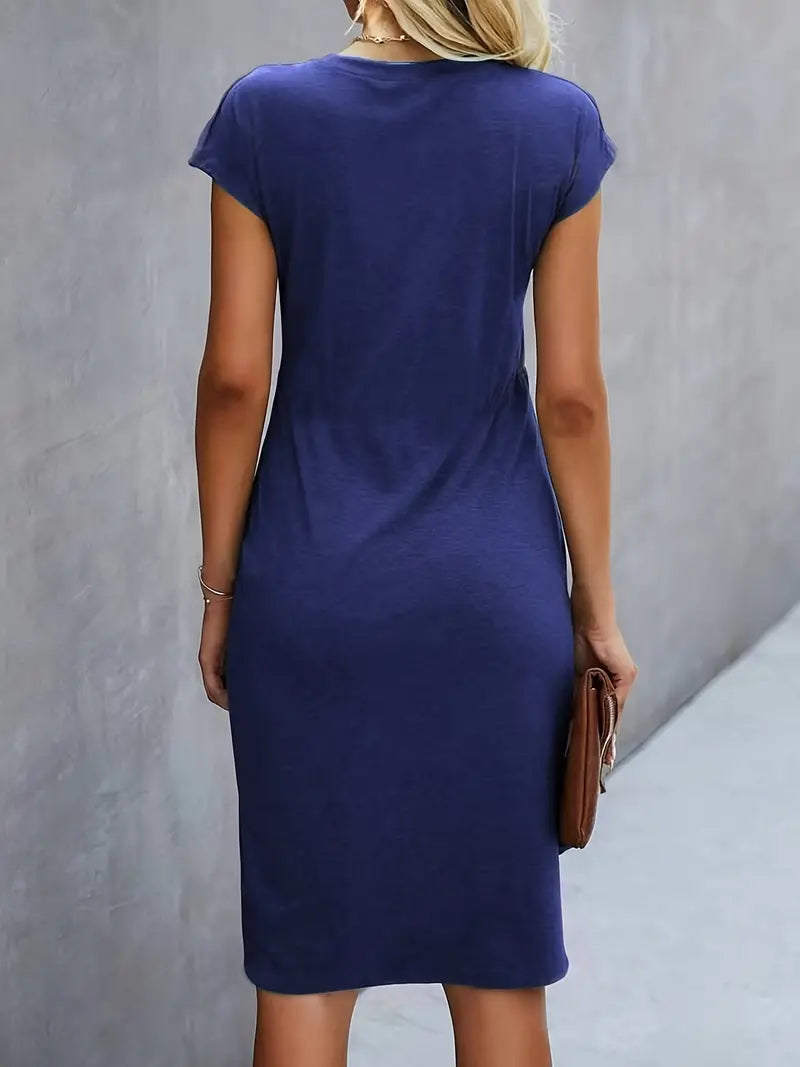 Drune | Stylisches Figurbetontes Kleid mit Rundhalsausschnitt