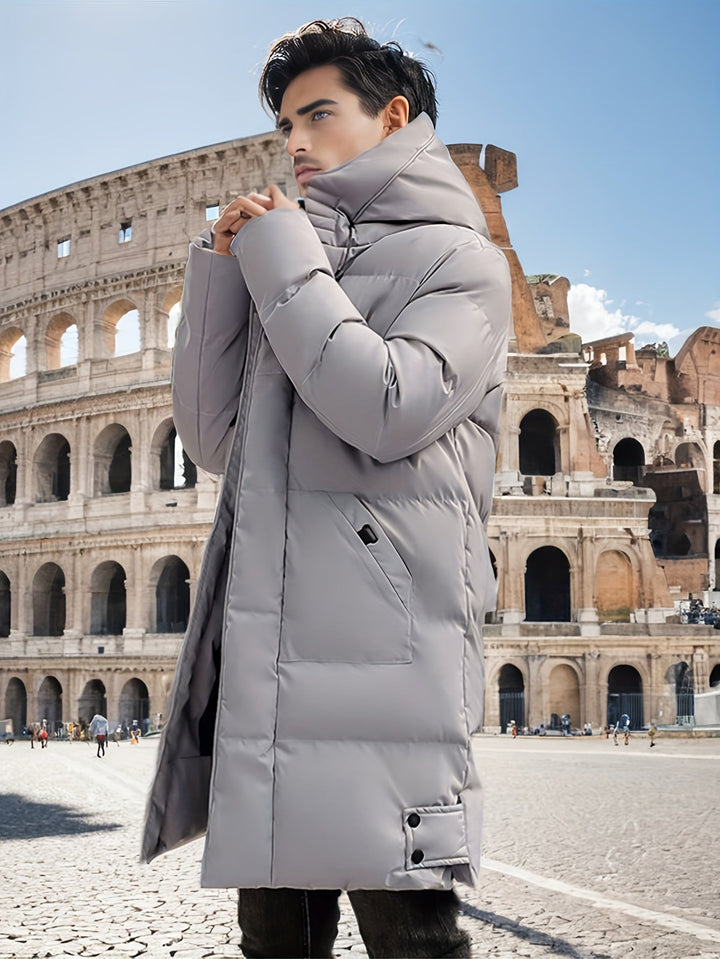 Drune | Kapuzen Reißverschluss Gepolsterte Winterjacke Für Herren - Perfekt für Outdoor-Aktivitäten