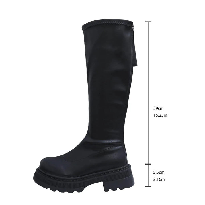 Drune | Long ladies lace-up boots casual
