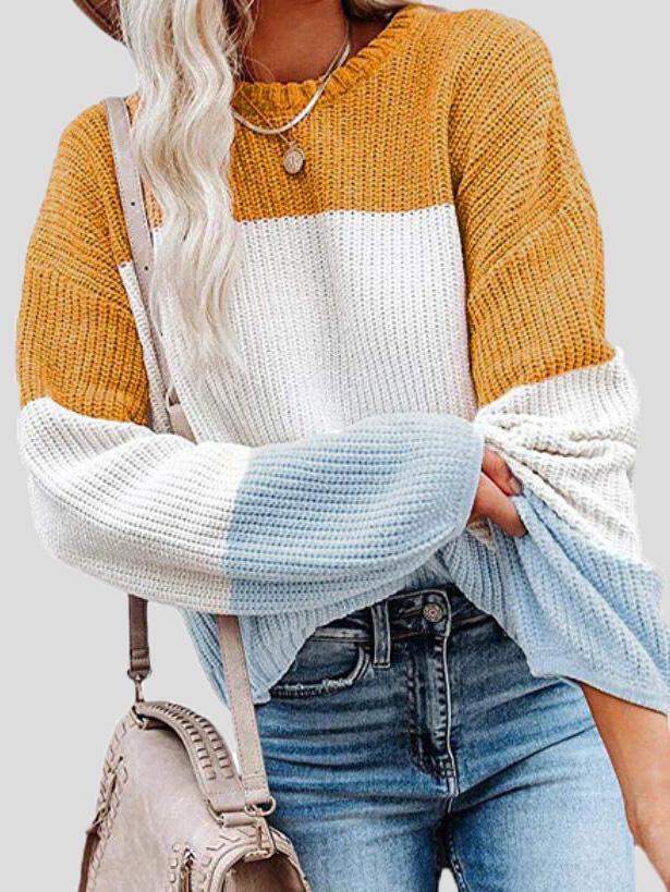 Drune | Strickpullover mit Farbblock für lässigen Herbststil