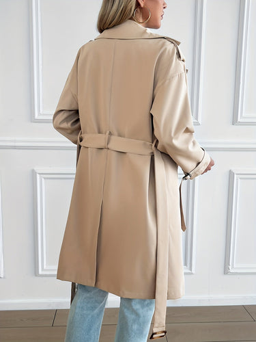 Drune | Gürteltrenchcoat mit langen Ärmeln für Frauen Perfekt für den Alltag