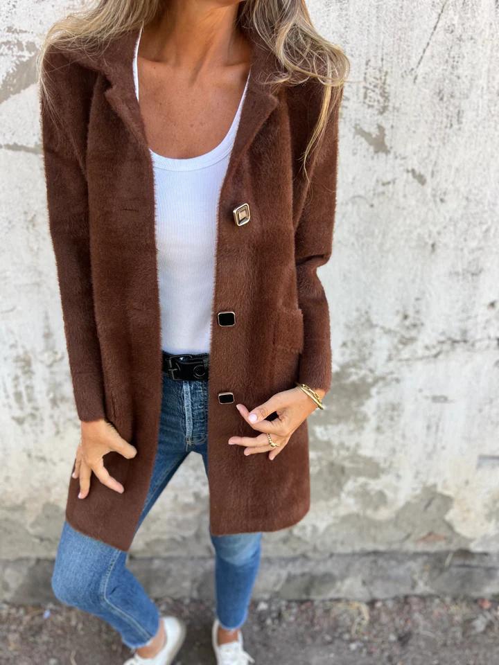 Drune | Lange Jacke mit Knöpfen