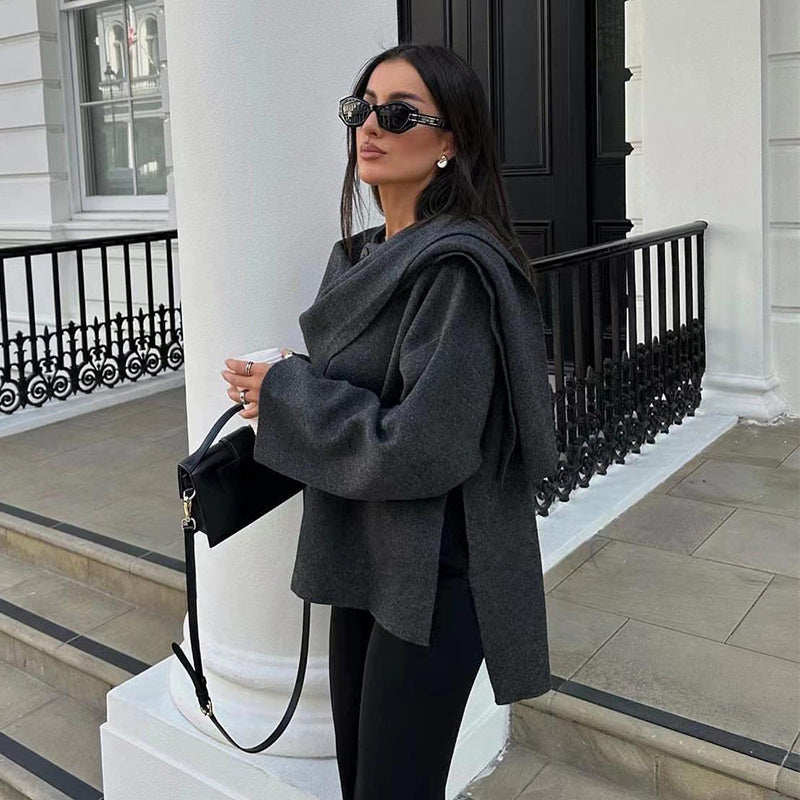 Drune | Poncho mit Asymmetrischem Cape