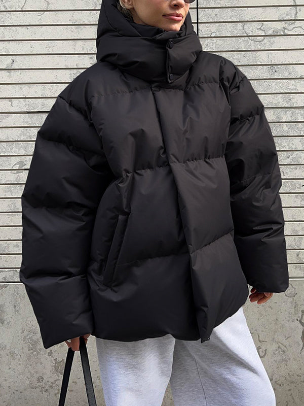 Drune | mehrfarbiges gepolstertes Jacket mit Kapuze