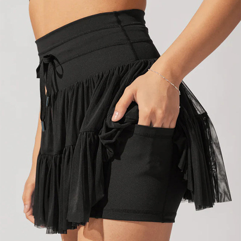 Drune | Hohe Taille Minirock Mit Sicherheitsshorts