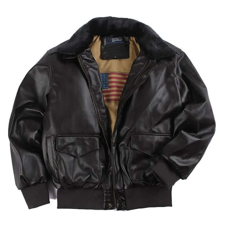 Drune | Herren Lederjacke mit praktischen Taschen