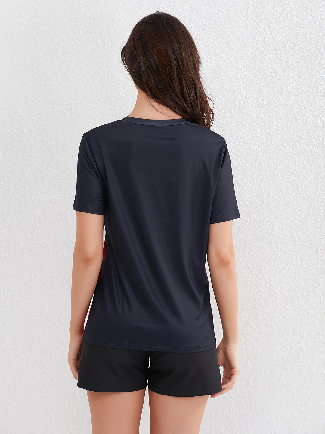 Drune | Damen Ombre Sport T-shirt Mit Kurzen Ärmeln