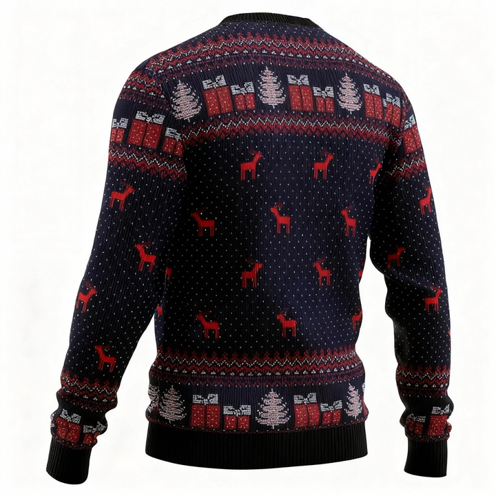 Drune | Maximum Cheer, Minimum Effort: Verrückter Weihnachtsmann Druck Feiertag Pullover