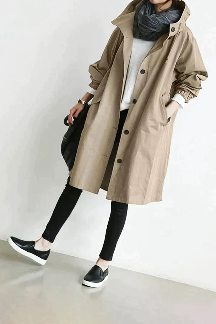 Drune - Damen oversized leichter Trenchcoat für entspannten Chic