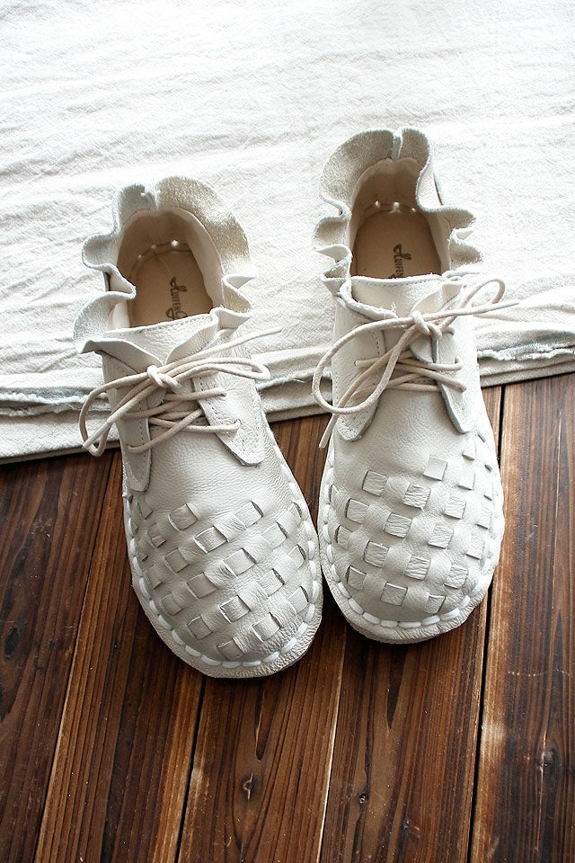 Drune | Retro Künstlerisch Echtes Leder Damen Schuhe