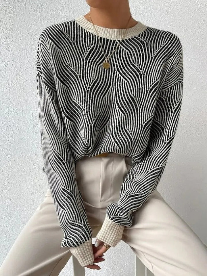 Drune | Relaxed sweater with abstract pattern
