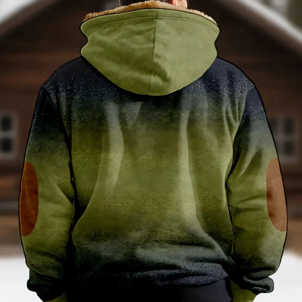 Drune | Olivgrünes Kapuzenpullover für Herren