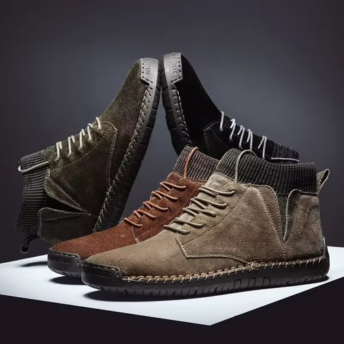 Retro-Wildlederschuhe mit Ripp- und Stichmuster Drune Drune