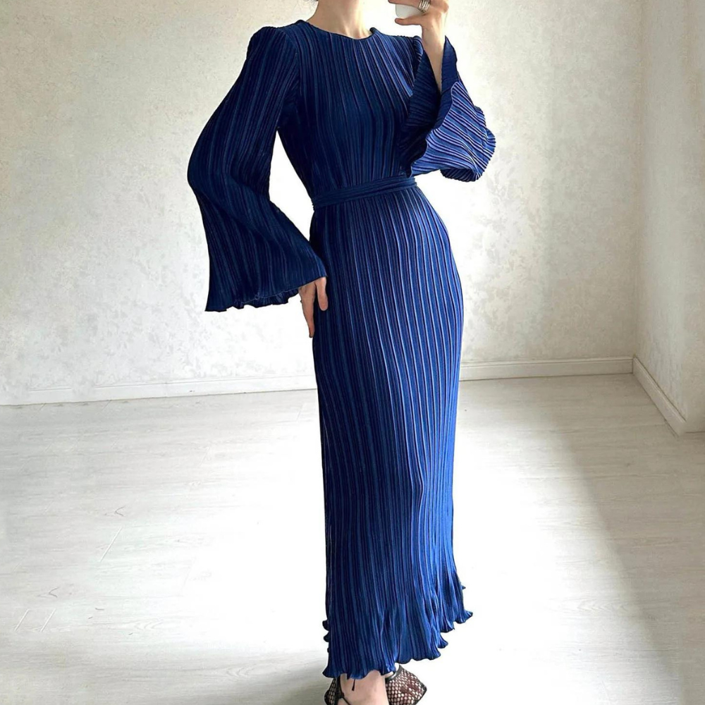 Drune | Sophisticated Plissé Maxikleid für Damen