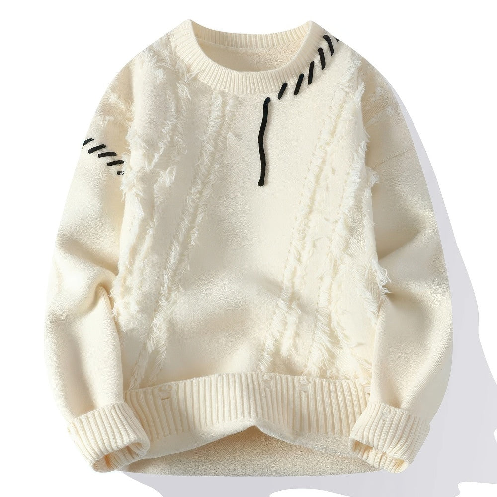 Drune | Unisex-Pullover mit Rollkragen im Patchwork-Stil