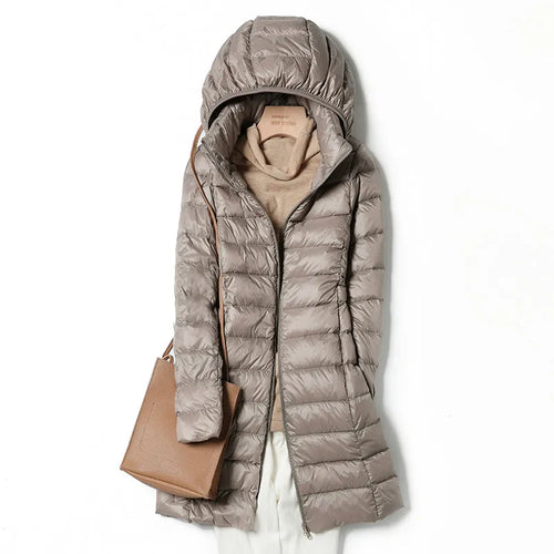 Drune | Herbst und Winter Pelzkragen Warme Damen Daunen