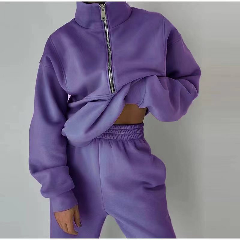 Drune-Sweatshirt und Hose für Damen bekleidung mit Reiß verschluss