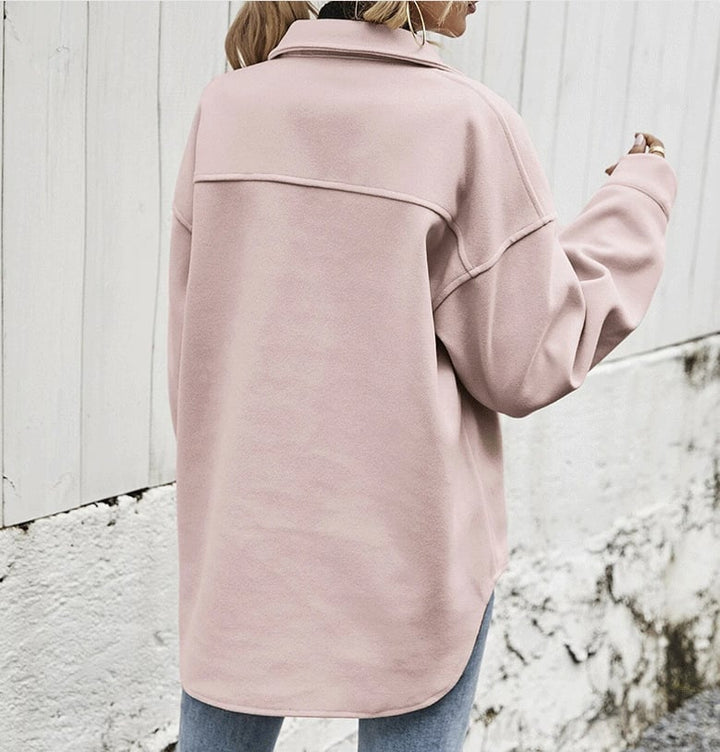 Drune | Einfaches Jackett mit Knöpfen für Frauen - dicke, solide Jacke - Frühlingsjacke