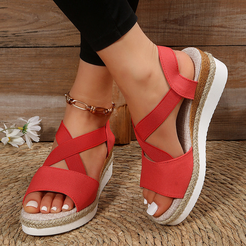 Drune | Keilsandalen Mit Kreuzriemen Für Damen