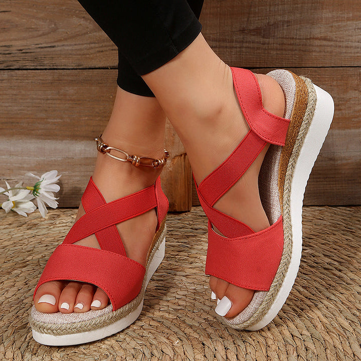 Drune | Keilsandalen Mit Kreuzriemen Für Damen