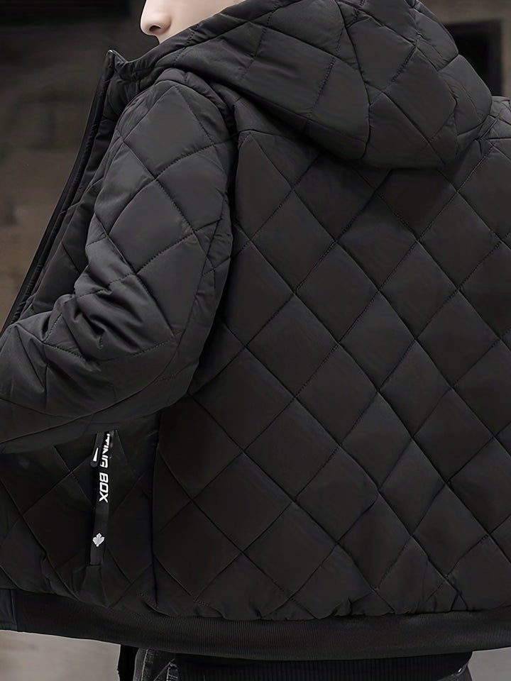 Drune |  Plüsch Kapuzen-Winterjacke Für Herren - Perfekt für Outdoor-Aktivitäten