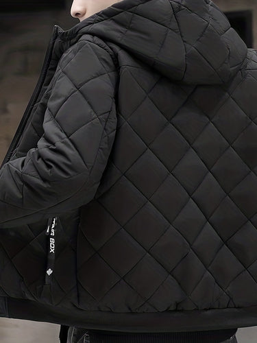 Drune | Warme Plüsch Kapuzen Winterjacke Für Herren - Perfekt für Wintertage