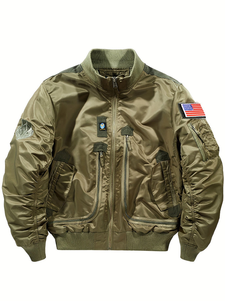 Drune | taktische Bomberjacke mit hohem Kragen für Herren - Perfekt für Outdoor-Aktivitäten