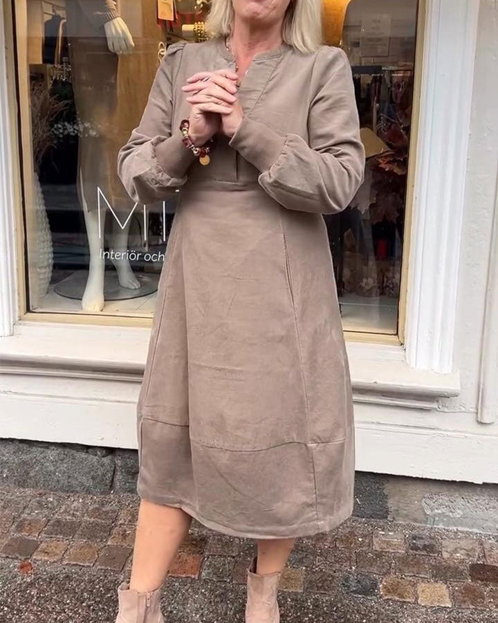 Drune | Retro Kleid mit Langen Ärmeln
