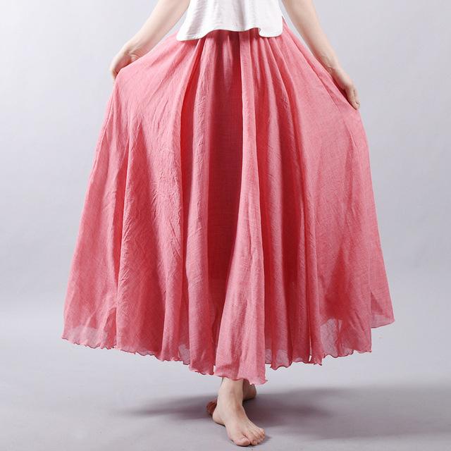 Drune | Lässig fallender Boho Maxi Rock für Damen