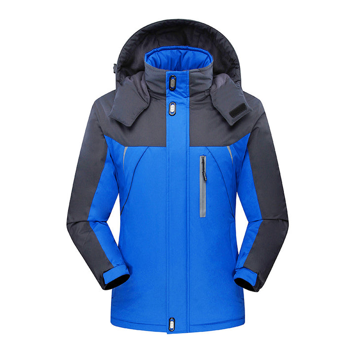 Herren Wasserdichte isolierte Softshell-Skijacke mit abnehmbarer Kapuze und Multifach-Taschen Drune