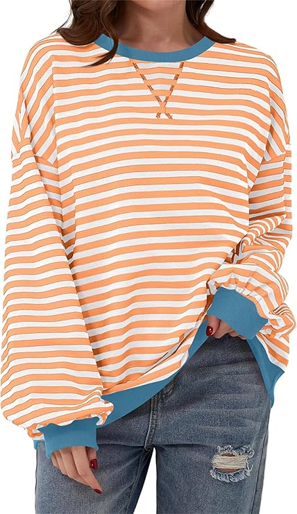 Drune | Gemütlicher Oversized Gestreifter Pullover