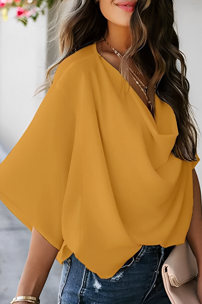 Drune | Damen Sommer Chiffon Bluse