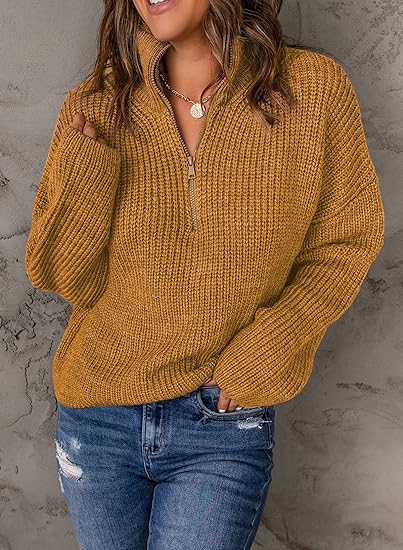 Drune | Eleganter Damenpullover mit V-Ausschnitt und Polo-Kragen