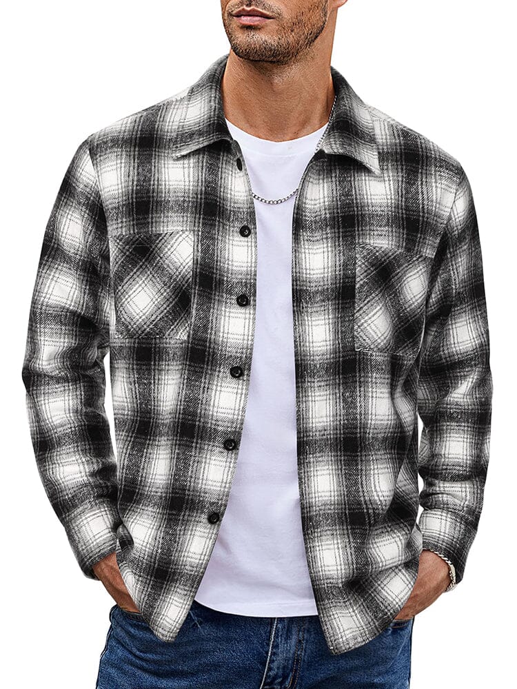 Drune | Herren Karierte Freizeitjacke - Mit Knöpfen