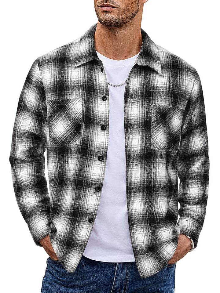 Drune | Herren Karierte Freizeitjacke - Mit Knöpfen