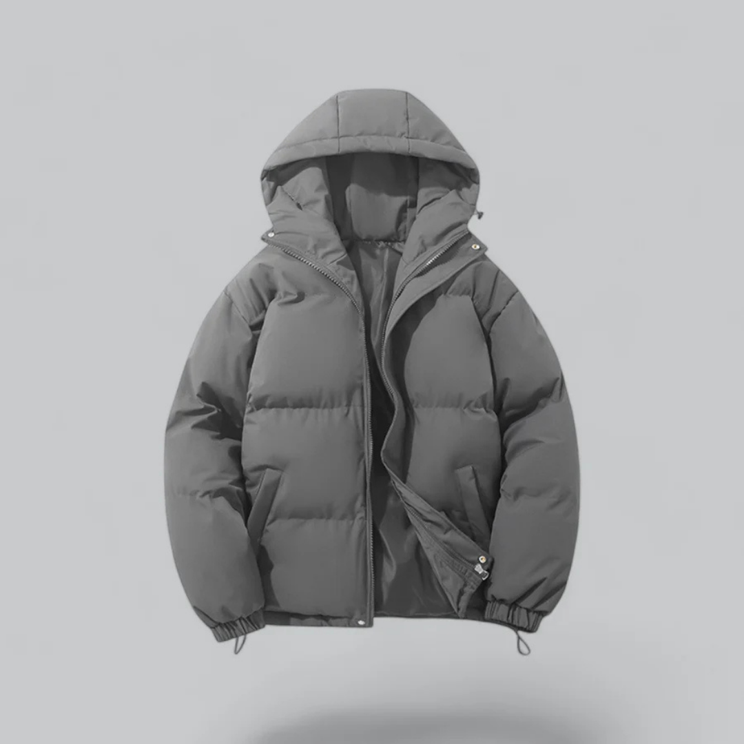 Drune | Winter Klassische Daunen Reißverschluss Jacke - Kapuzen