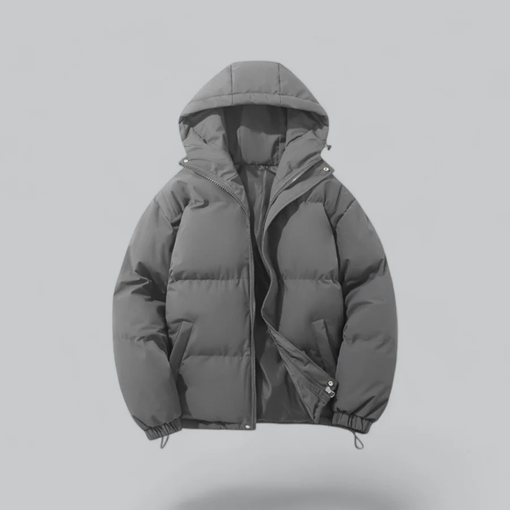 Drune | Winter Klassische Daunen Reißverschluss Jacke - Kapuzen