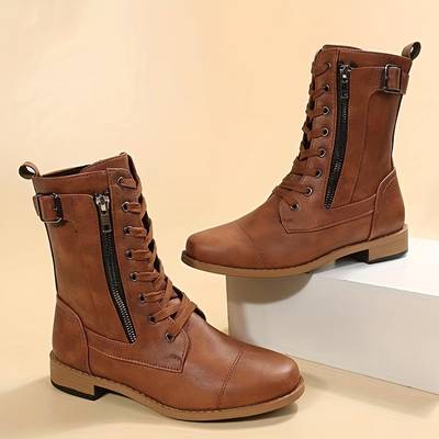 Drune - Stiefelette mit Reißverschluss und Spitze