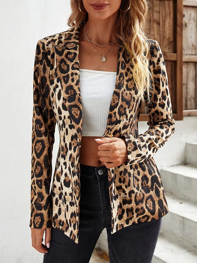 Drune | Damenblazer Leopard