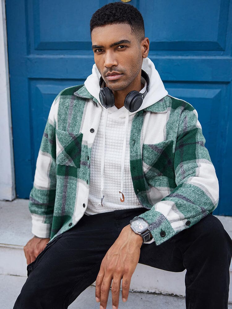 Drune | Herren Karierte Freizeitjacke - Mit Knöpfen