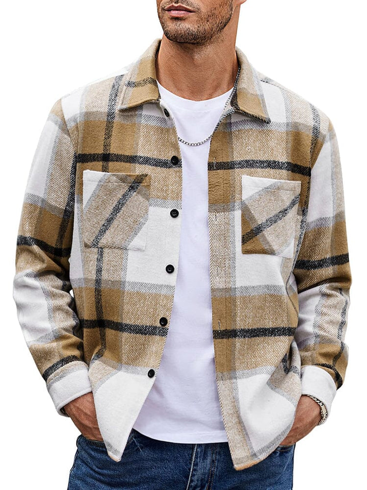 Drune | Herren Karierte Freizeitjacke - Mit Knöpfen