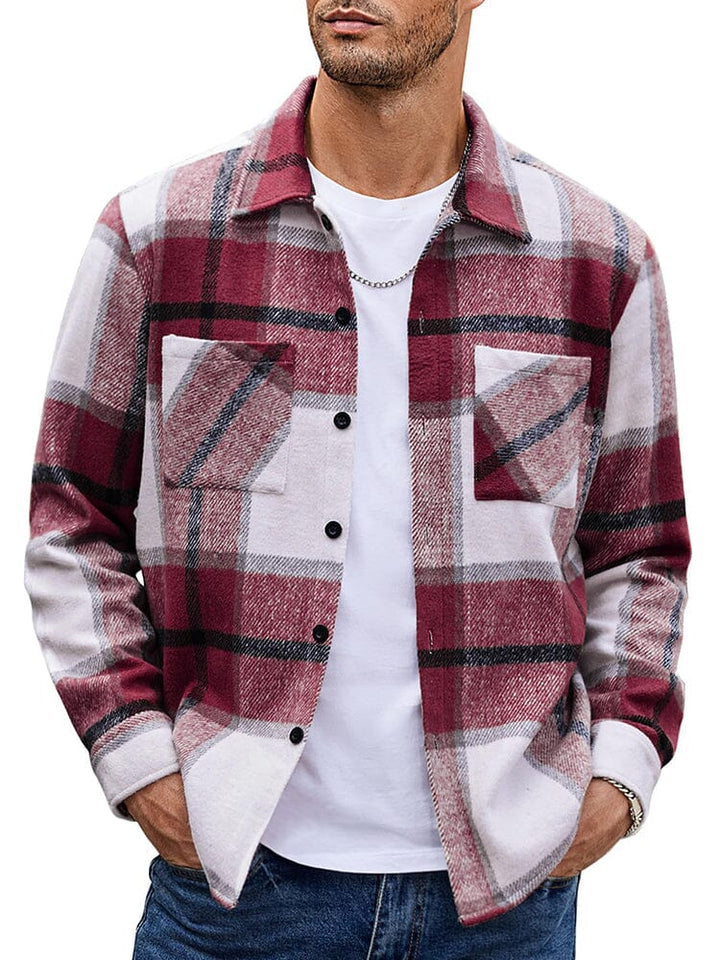 Drune | Herren Karierte Freizeitjacke - Mit Knöpfen