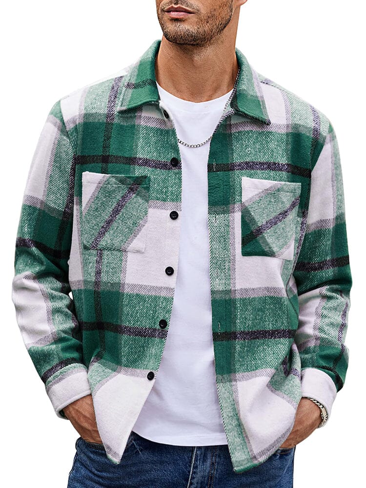 Drune | Herren Karierte Freizeitjacke - Mit Knöpfen