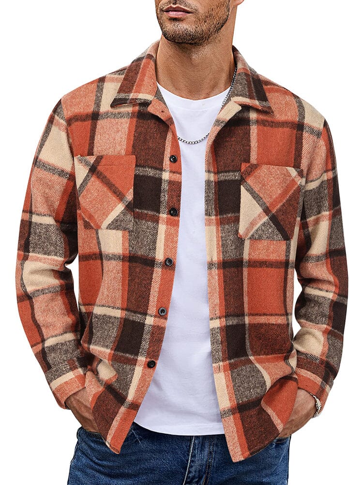 Drune | Herren Karierte Freizeitjacke - Mit Knöpfen