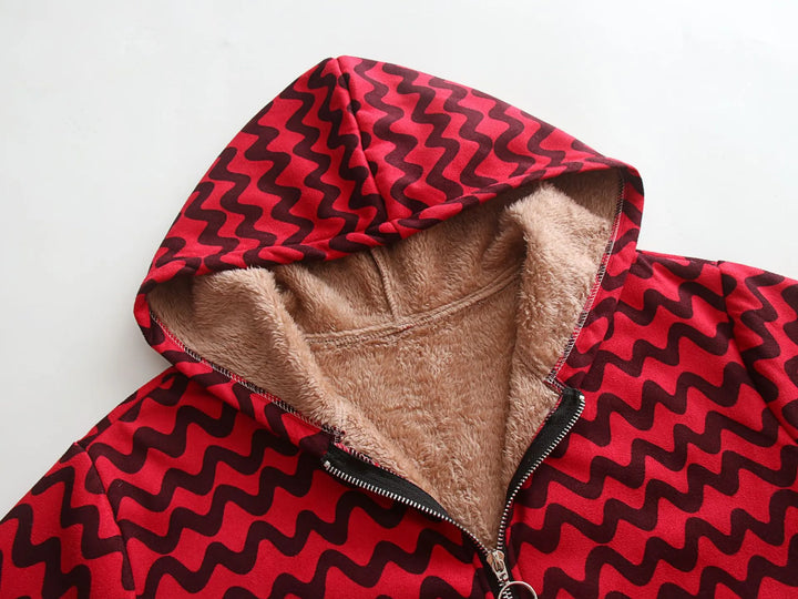 Drune | Gefütterter Oversize-Mantel mit Kapuze aus Fleece