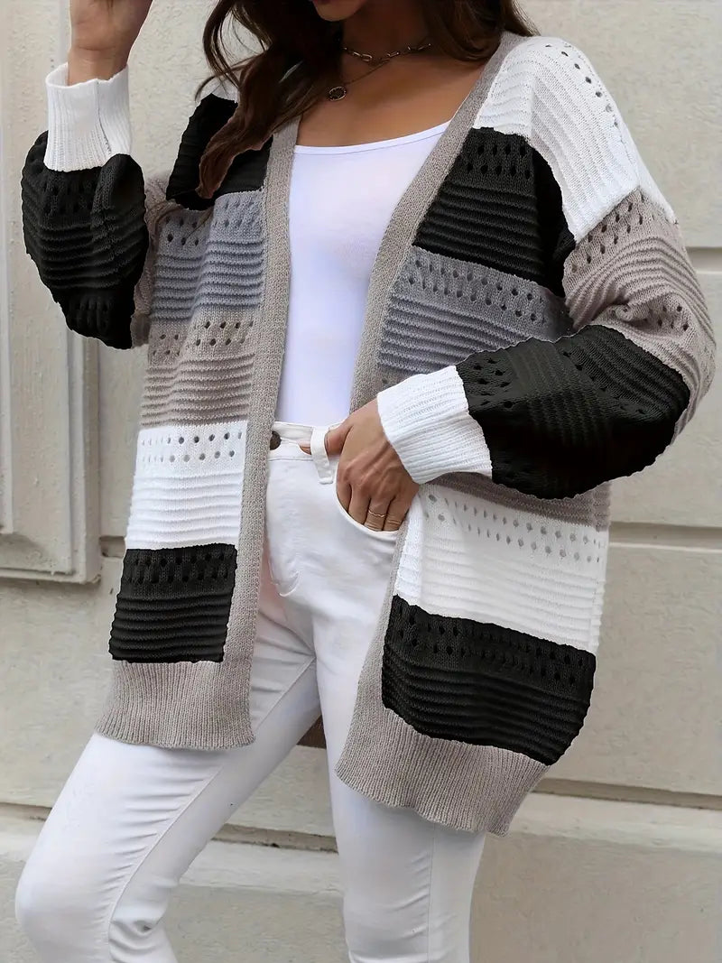 Drune | Strickjacke mit Farbblockierungen