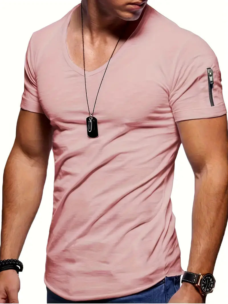 Drune | Lässiges T-shirt Mit V-ausschnitt Für Herren