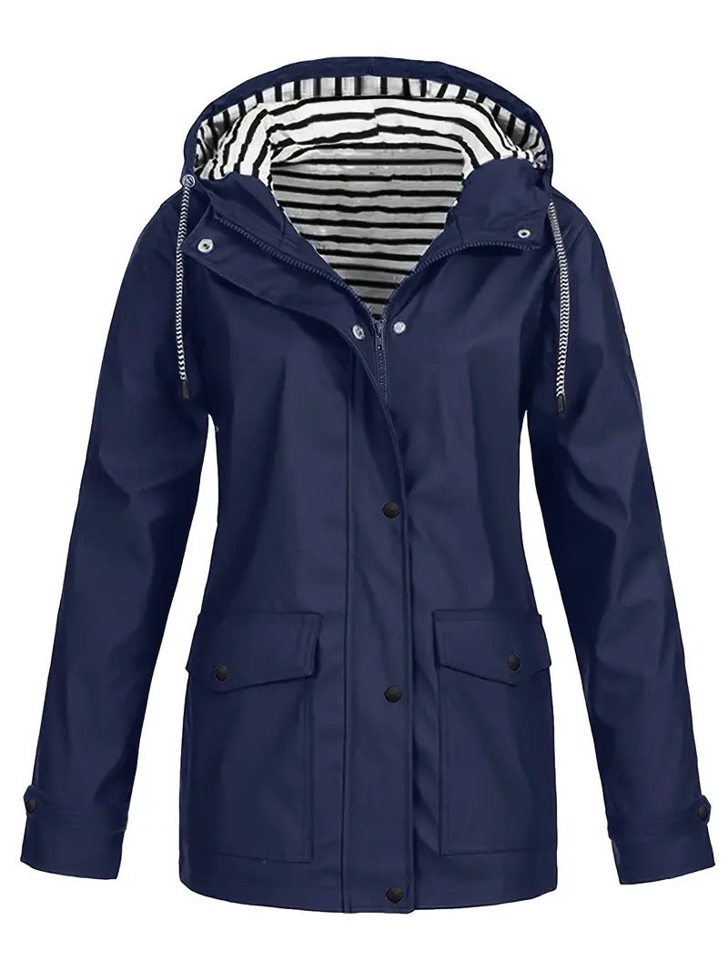 Drune | Kapuzenjacke mit Taschen, Wasserdichtem Stoff und Langarm